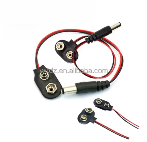 Conector de Bateria 9V com Jack DC 